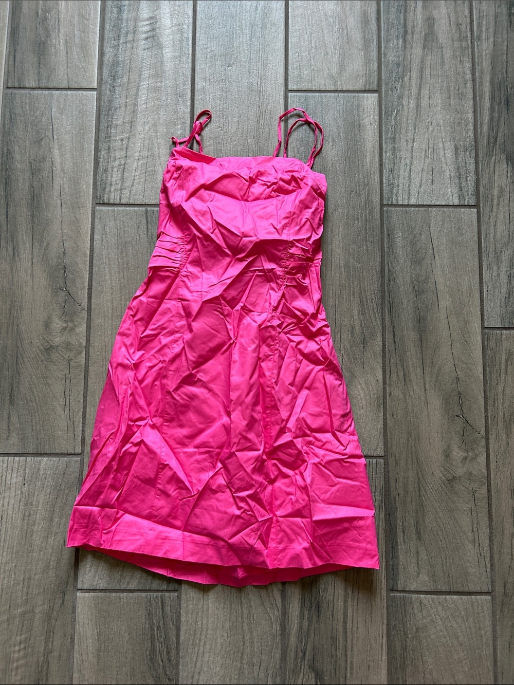 Frame Denim Hot Pink Spaghetti-Strap Mini Dress